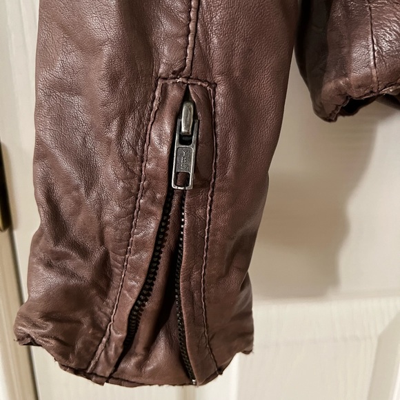 Muubaa 🤎 lambskin leather biker jacket, size: 8 - Picture 11 of 15